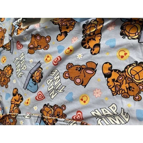 2 Pc Nickelodeon Garfield Nap Time PJ Pajama Set Women’s Sz S Soft Pants NEW - Picture 4 of 13